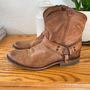 Frye Brown Wyatt Harness Boots